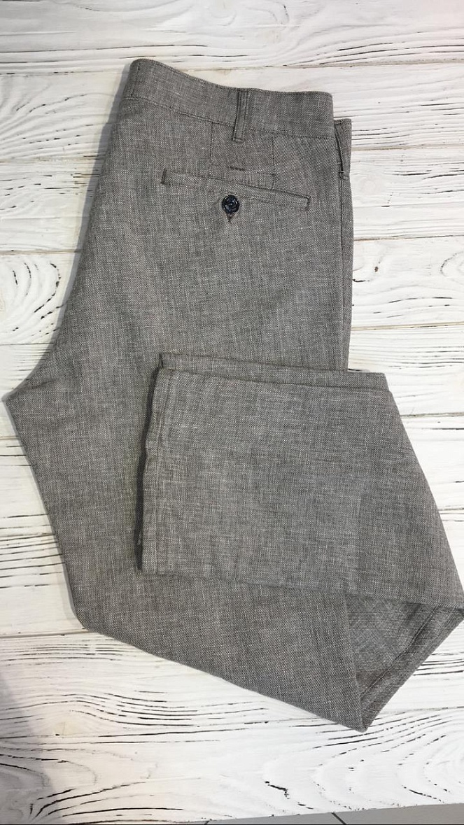 Брюки мужские классические без стрелок бежевый BATTLEBORN 161 Поло