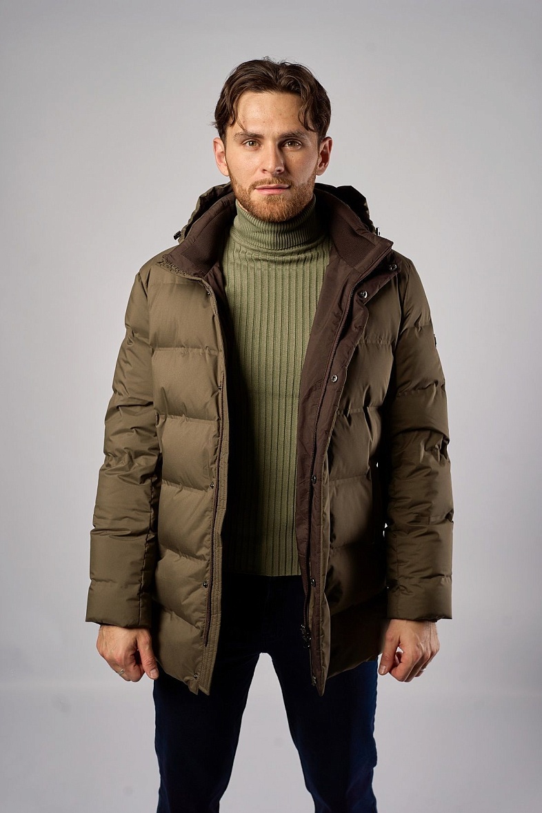 Куртка мужская зеленый Baureli 7154-62, хаки