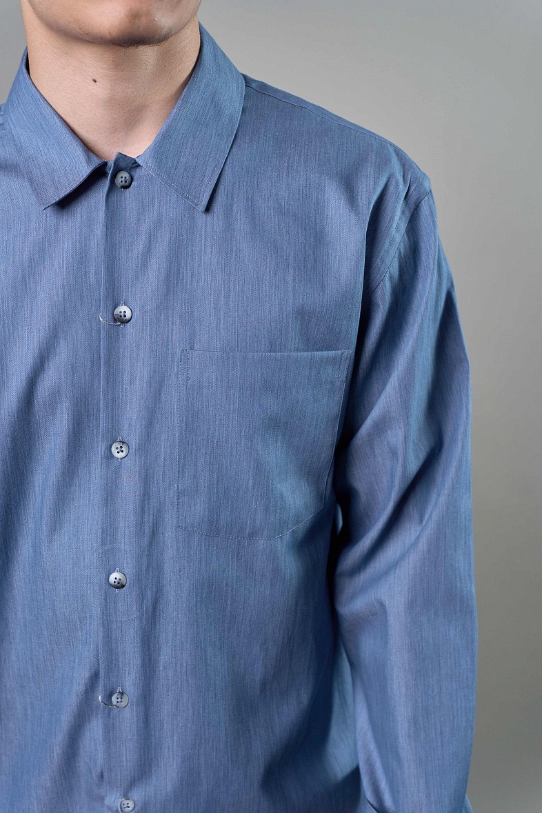 Рубашка мужская длинный рукав голубой VESTER 58041 цв. 04          