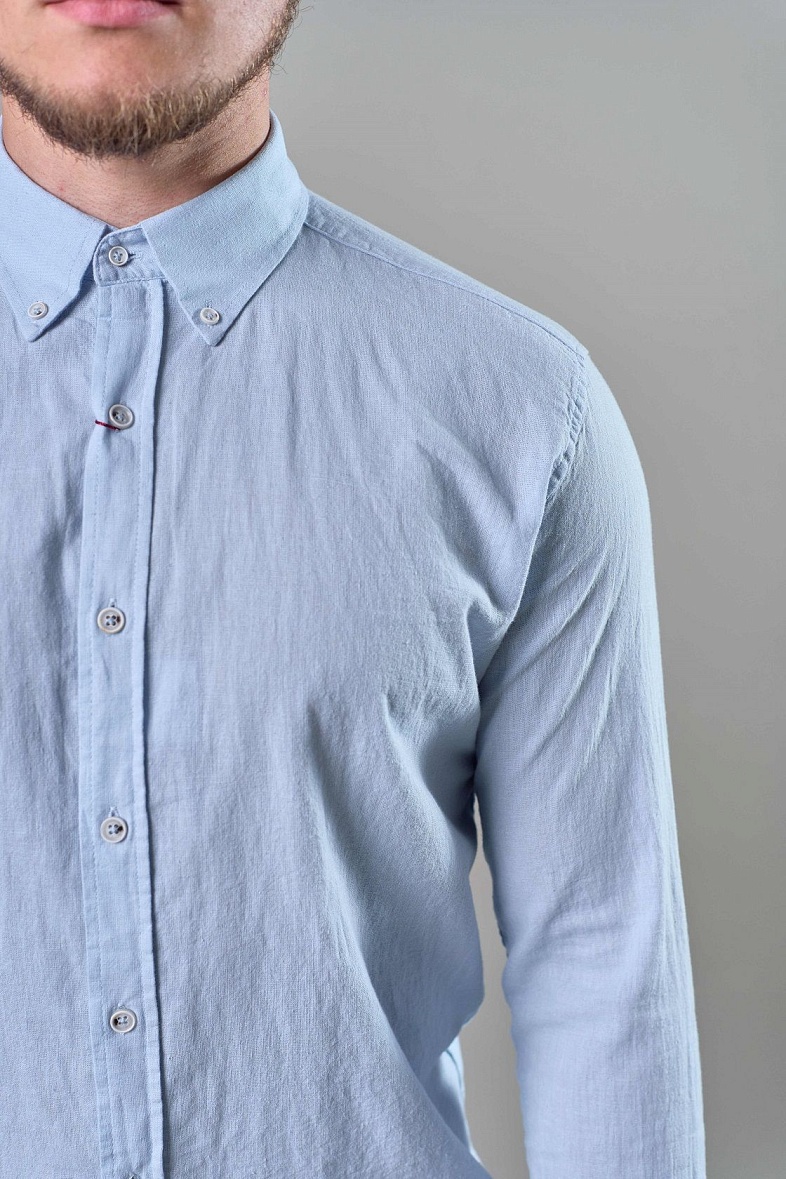 Рубашка мужская длинный рукав голубой SMART MEN 27040.0011 голуб