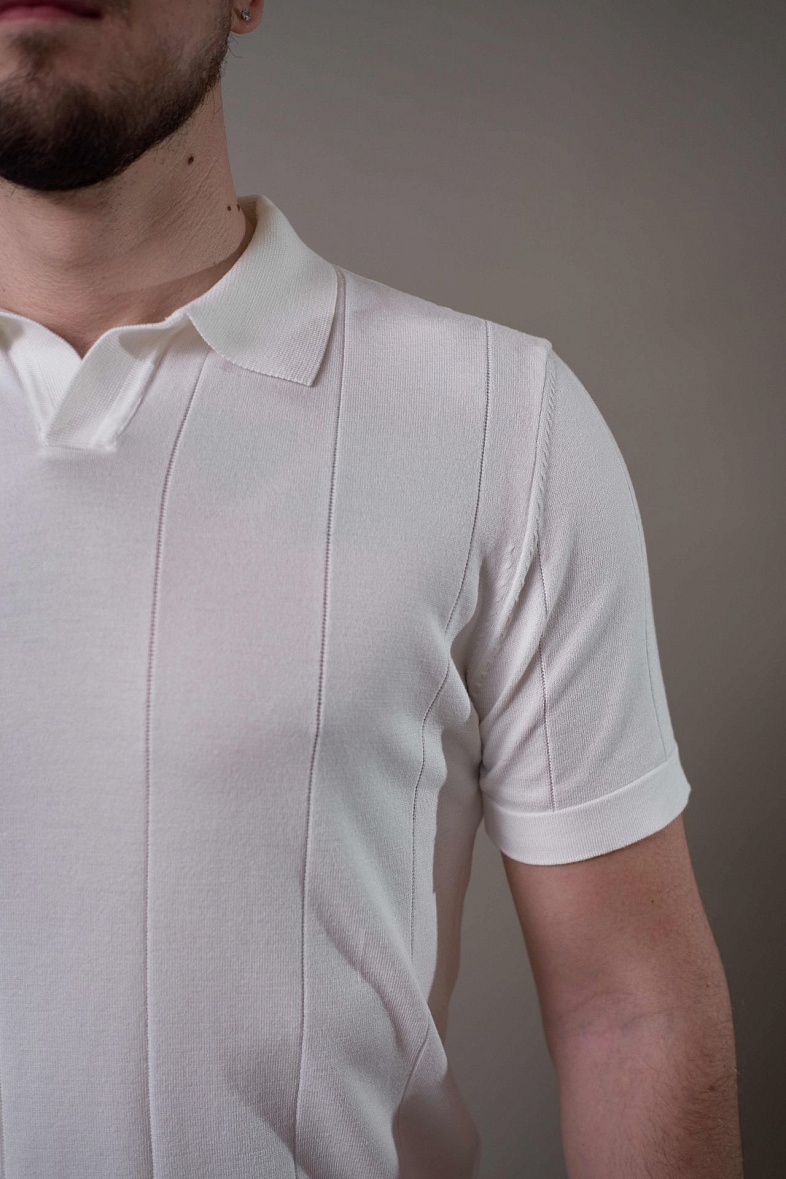 Джемпер мужской с коротким рукавом цвет белый SMART MEN 11527.0058 белый