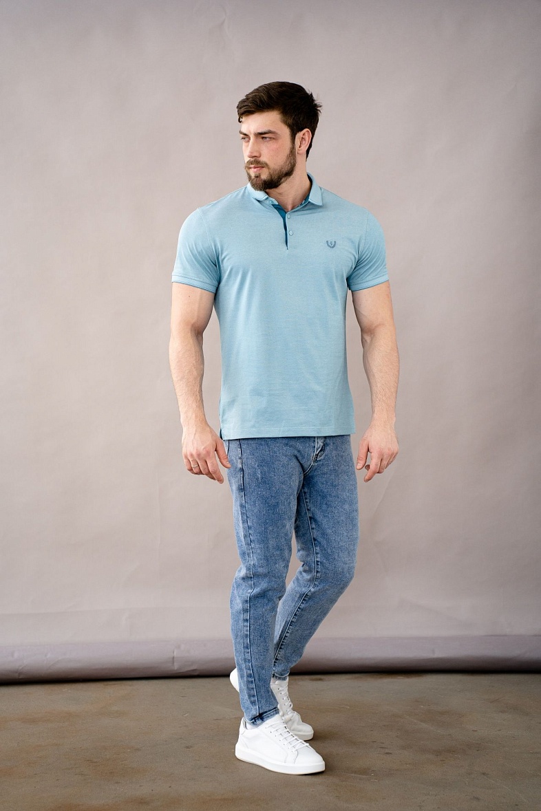 Джемпер поло GROSTYLE цвет голубой GROSTYLE 034976