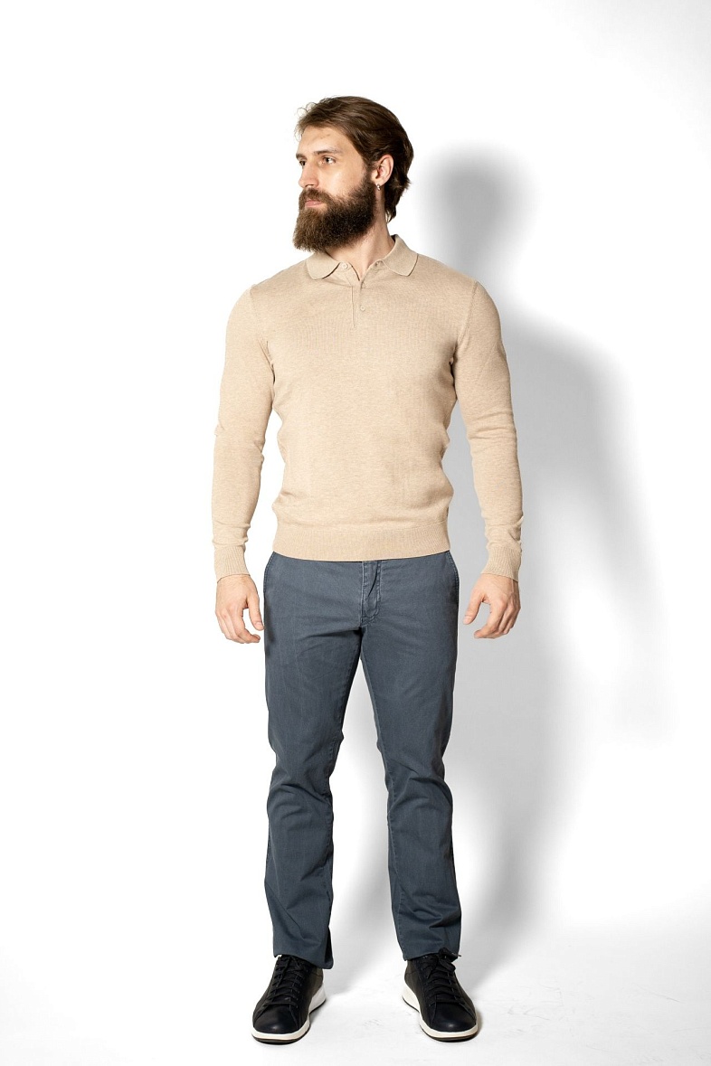 Поло мужское дл. рукав Picero цвет бежевый Pisero 324.302.322.KLC.23 беж