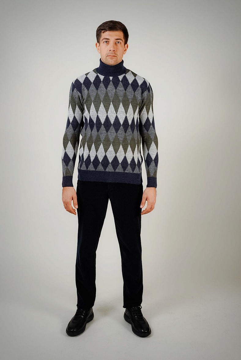 Брюки мужские чиносы, (повседневные брюки) синий CLAUDE 1549 Поло