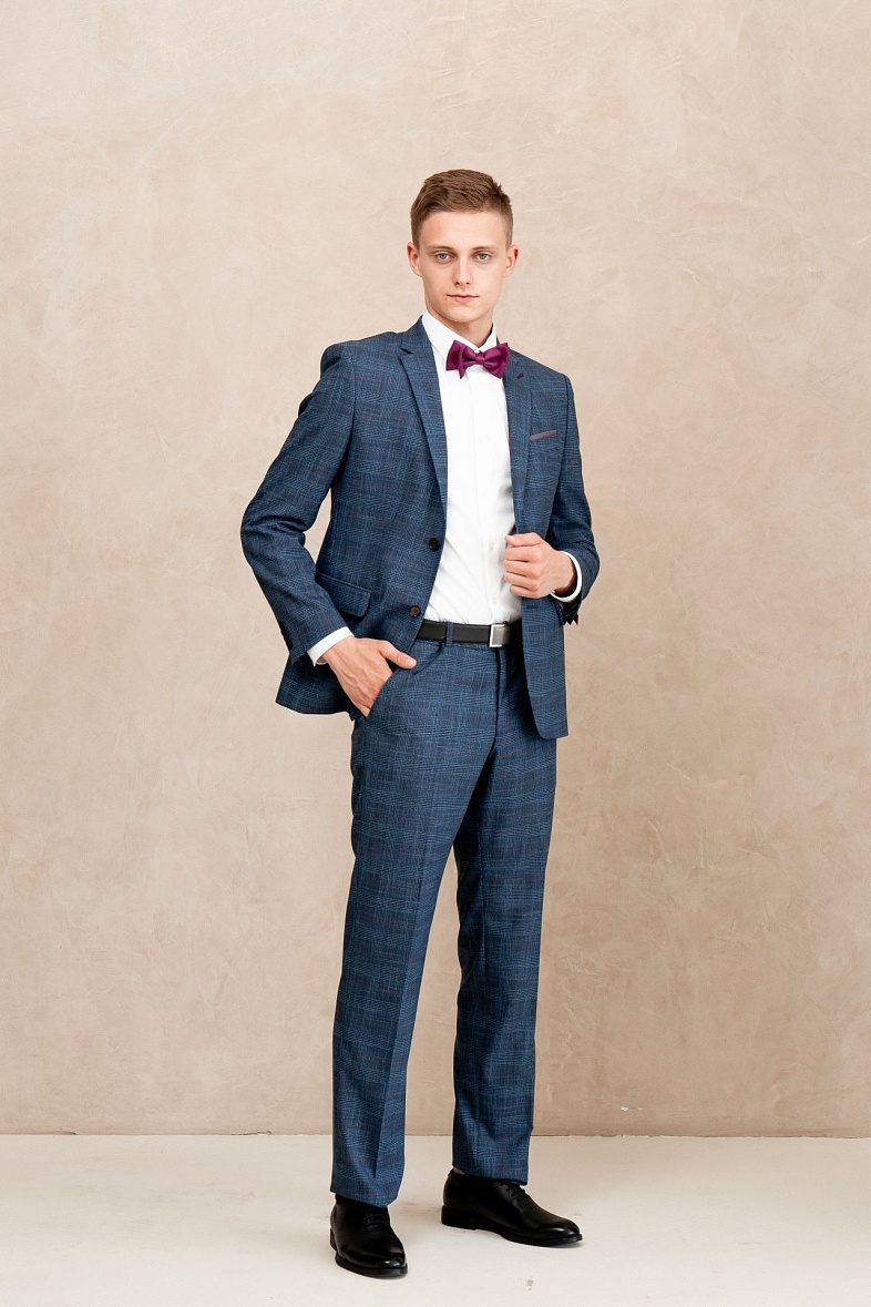 Костюм мужской   синий в клетку VALENTI 5131-VC-35S