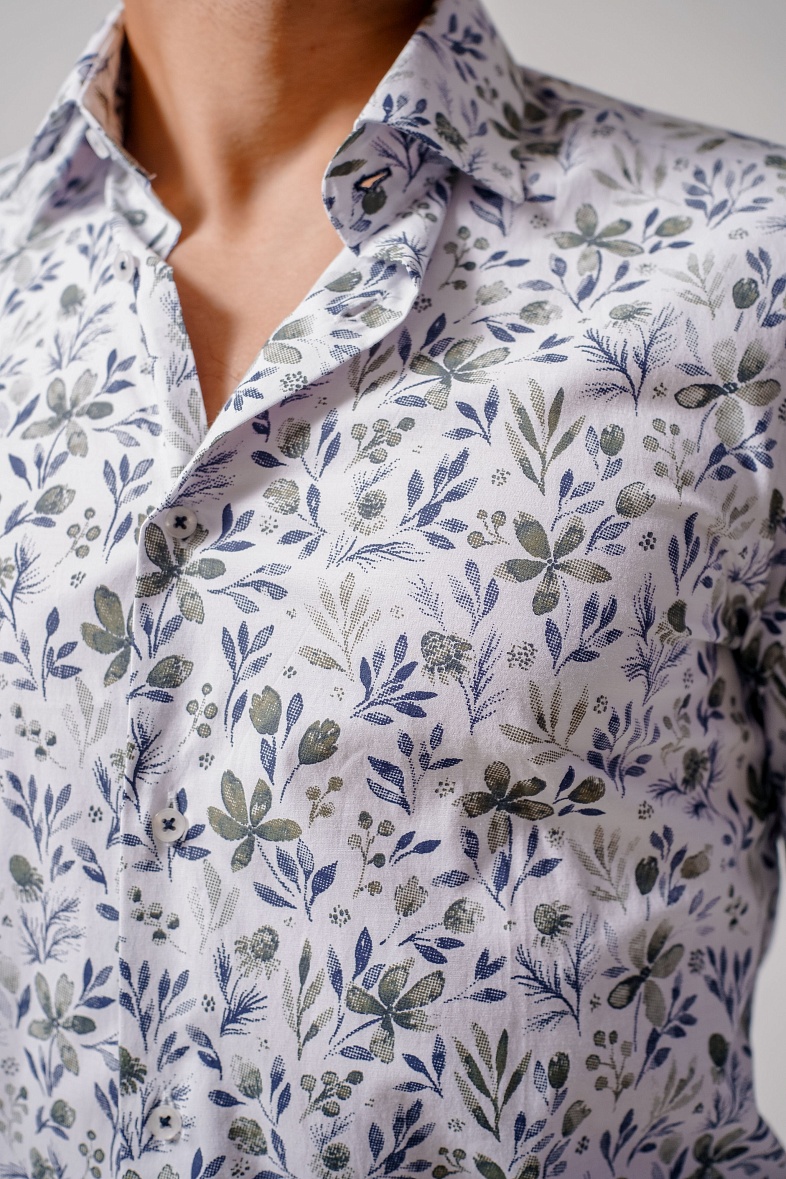 Рубашка мужская длинный рукав синий Pisero 310.307.SLM-16