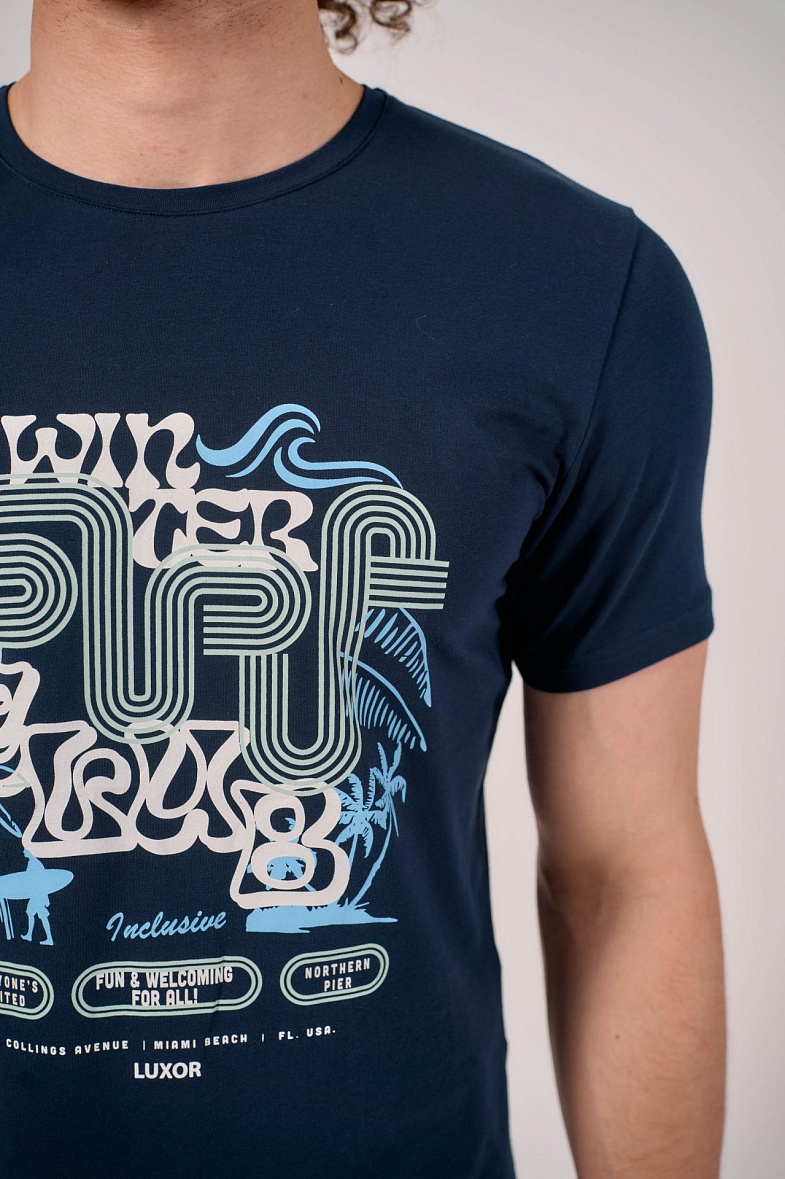 Футболка мужская цвет синий Luxor 821-1227.O274.Y000.L.B0301