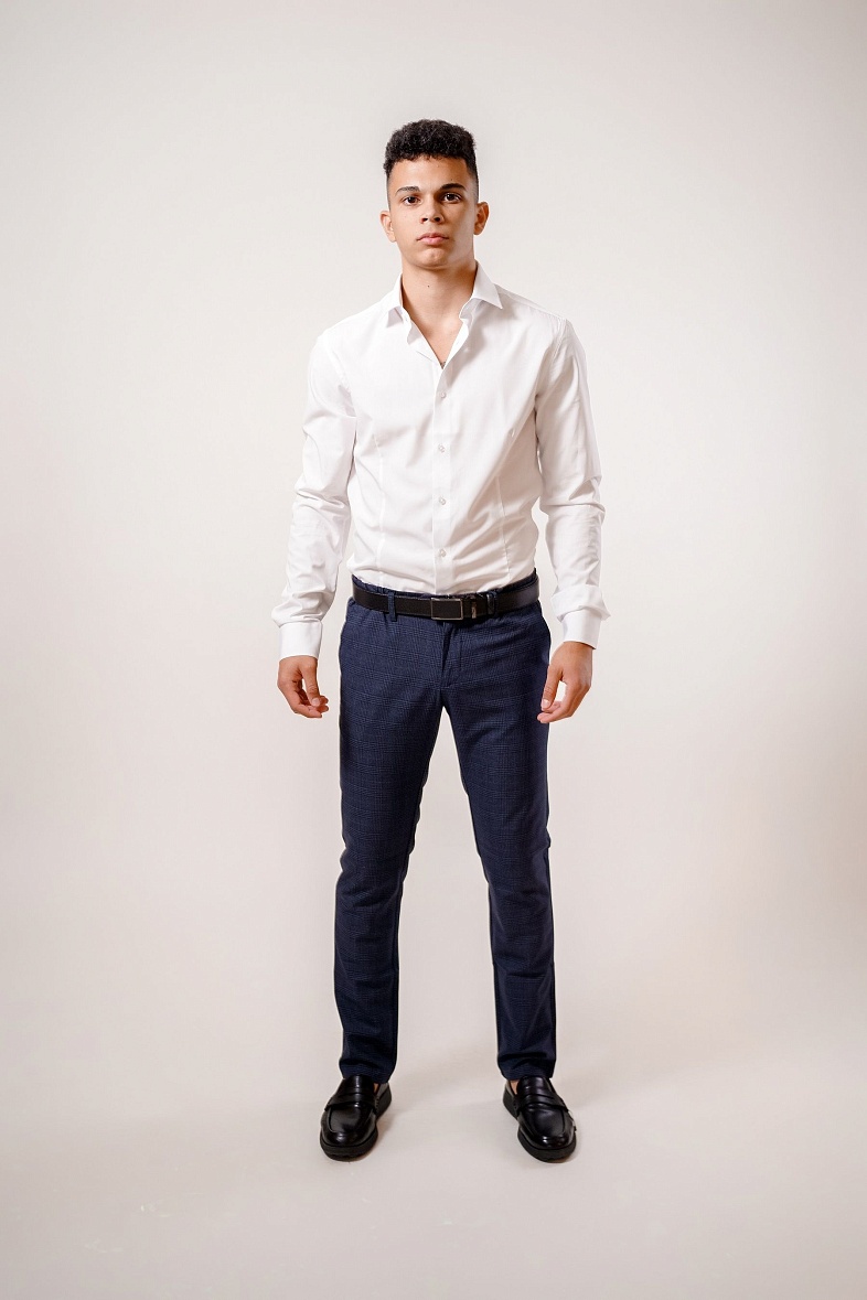 Брюки мужские чиносы, (повседневные брюки) синий CLAUDE 31526 Стаил