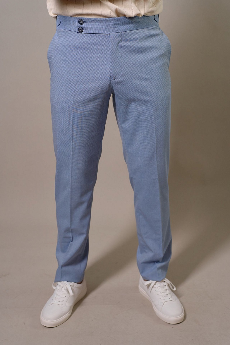 Брюки мужские классические со стрелками голубой SMART MEN 38317.0011 гурки голубой
